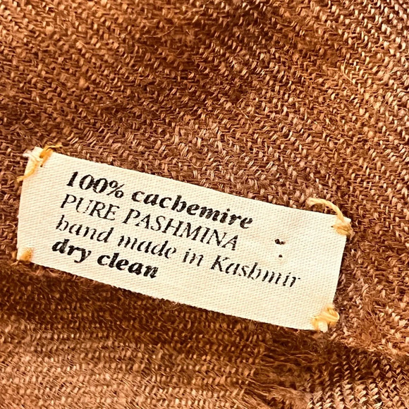 WILL NOT TAKE LESS Le Cachemirien Paris Brown Scarf - Picture 2 of 5